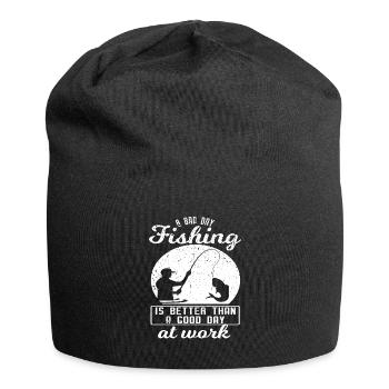 Drôle de conception de pêche Pêcheur - Bonnet en jersey - noir - Devant
