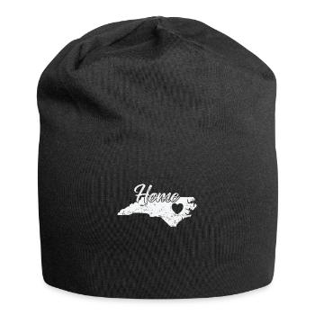 Caroline du Nord Accueil avec coeur États-Unis Amérique - Bonnet en jersey - noir - Devant