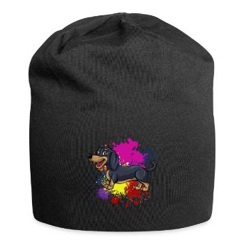 Dachshund Geschenk Dixie Wiener Doxie Dackel - Jersey-Beanie - Schwarz - Vorne