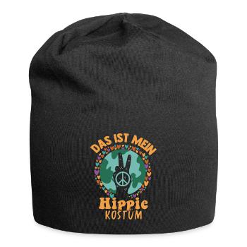 Hippie Tshirt Peace Bewegung Woodstock Boho Groove - Jersey-Beanie - Schwarz - Vorne