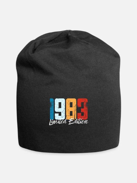 40 Jahre Jahrgang 1983 Retro 40. Geburtstag - Jersey-Beanie - Schwarz