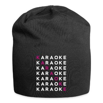 Karaoke Singer Karaoke - Jersey-Beanie - Schwarz - Vorne