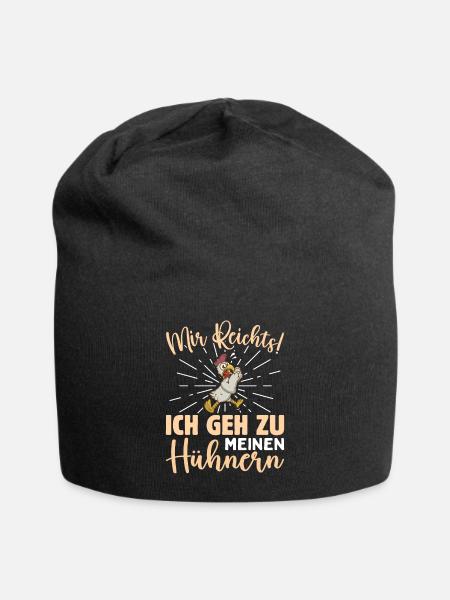 Mir Reichts Ich Geh Zu Meinen Hühnern - Jersey-Beanie - Schwarz