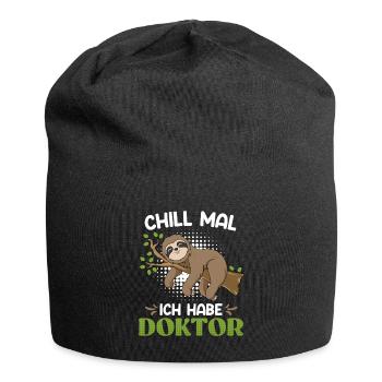 Docteur Relax j'ai un doctorat - Bonnet en jersey - noir - Devant