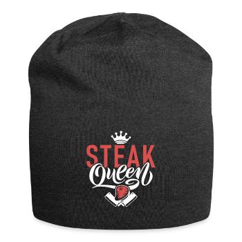 Steak Lover Steak Geschenk - Jersey-Beanie - Anthrazit - Vorne