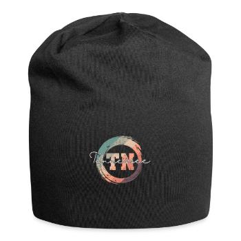 Tennessee TN Buchstabe USA Amerika - Jersey-Beanie - Schwarz - Vorne