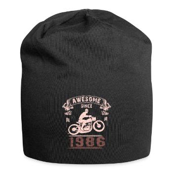 Awesome since 1986, Biker 37. Geburtstag - Jersey-Beanie - Schwarz - Vorne