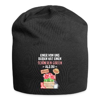 Garten Lustiger Spruch Hobby Gärtner Geschenkidee - Jersey-Beanie - Schwarz - Vorne