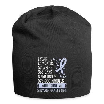 1 Year Stomach Cancer Free Ribbon Movement - Jersey-Beanie - Schwarz - Vorne