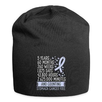 5 Years Stomach Cancer Free Ribbon Movement - Jersey-Beanie - Schwarz - Vorne