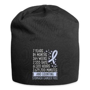 7 Years Stomach Cancer Free Ribbon Movement - Jersey-Beanie - Schwarz - Vorne