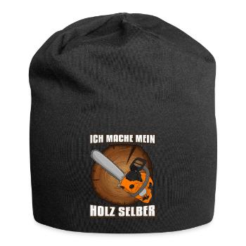 Holzfäller Kettensäge Ich mache mein Holz selber - Jersey-Beanie - Schwarz - Vorne