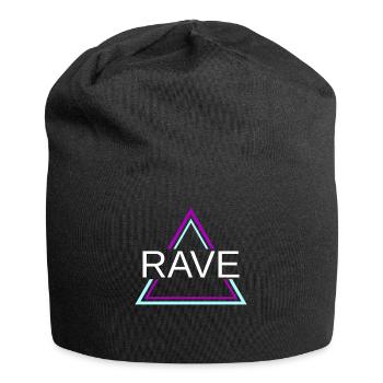 Rave Techno House Party EDM Festival Goa Electro - Jersey-Beanie - Schwarz - Vorne