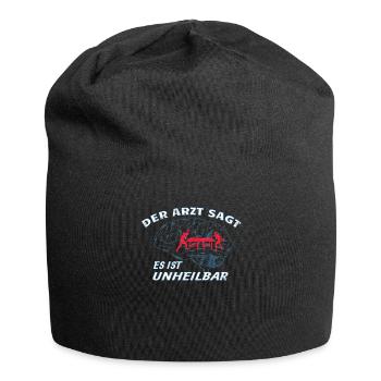 Tischtennis Zubehör Pingpong Motiv - Jersey-Beanie - Schwarz - Vorne
