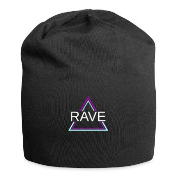 Rave Techno House Party EDM Festival Goa Electro - Jersey-Beanie - Schwarz - Vorne
