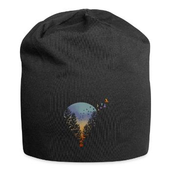 Weit weg fliegen - Jersey-Beanie - Schwarz - Vorne