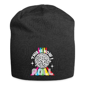 Retro Groovy Disco Balls Club Funny Vintage Part - Jersey Beanie - charcoal grey - Front