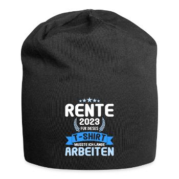 Rentner 2023 Rentnerin 2023 Rente 2023 - Jersey-Beanie - Schwarz - Vorne