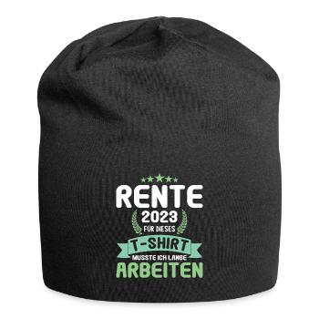 Rentner 2023 Rentnerin 2023 Rente 2023 - Jersey-Beanie - Schwarz - Vorne