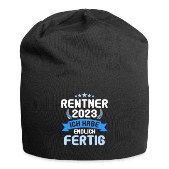 Rente 2023 Ruhestand Abschied Rentner 2023 - Jersey-Beanie - Schwarz - Vorne