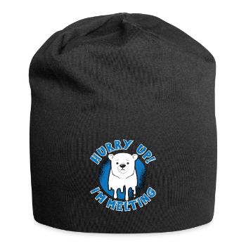 Changement climatique Dépêchez-vous Je fais fondre la Terre Mère - Bonnet en jersey - noir - Devant