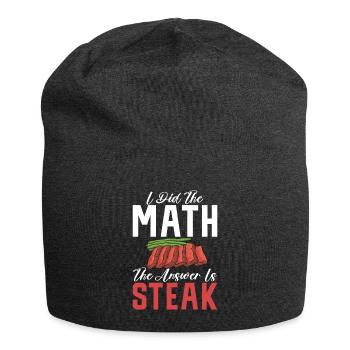 Steak Lover Steak Geschenk - Jersey-Beanie - Anthrazit - Vorne