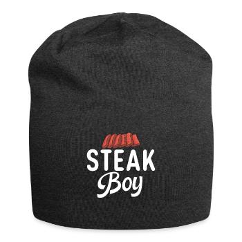 Steak Lover Steak Geschenk - Jersey-Beanie - Anthrazit - Vorne