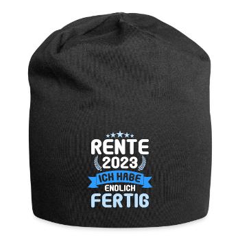 Rentner 2023 Rentnerin 2023 Rente 2023 - Jersey-Beanie - Schwarz - Vorne