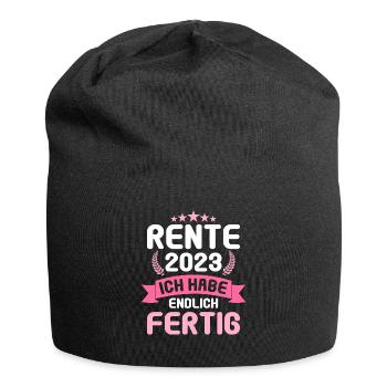 Rentner 2023 Rentnerin 2023 Rente 2023 - Jersey-Beanie - Schwarz - Vorne