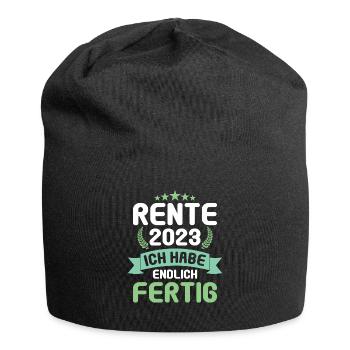 Rentner 2023 Rentnerin 2023 Rente 2023 - Jersey-Beanie - Schwarz - Vorne