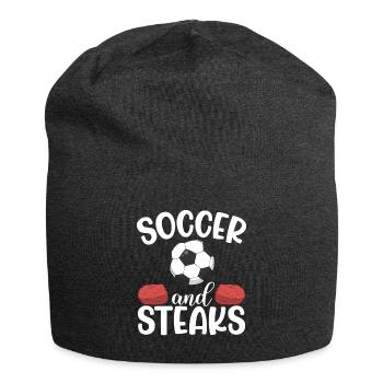 Steak Lover Steak Geschenk - Jersey-Beanie - Anthrazit - Vorne