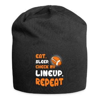 Manger dormir Vérifiez mon line-up Répéter Fantasy Football - Bonnet en jersey - noir - Devant