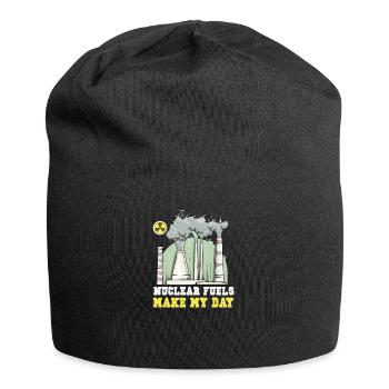 Atomkraftwerk Nuklear Energie Erneuerbare Energie - Jersey-Beanie - Schwarz - Vorne