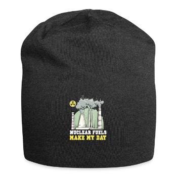 Atomkraftwerk Nuklear Energie Erneuerbare Energie - Jersey-Beanie - Anthrazit - Vorne