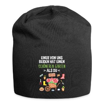 Garten Lustiger Spruch Hobby Gärtner Geschenkidee - Jersey-Beanie - Schwarz - Vorne