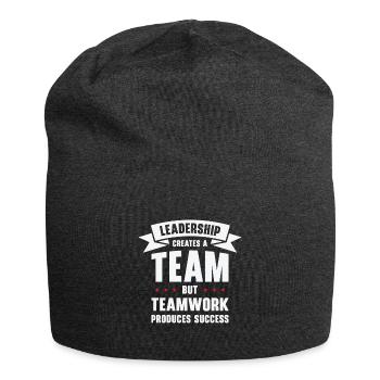 Boss Leadership Teamwork Success Office Work - Jersey Beanie - charcoal grey - Front