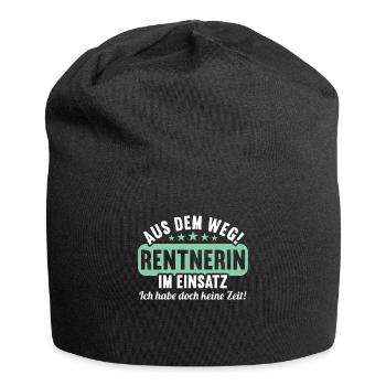 Rente 2023 Ruhestand Abschied Rentnerin 2023 - Jersey-Beanie - Schwarz - Vorne