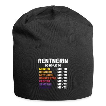 Rente 2023 Rentnerin To Do Liste Rentnerin 2023 - Jersey-Beanie - Schwarz - Vorne