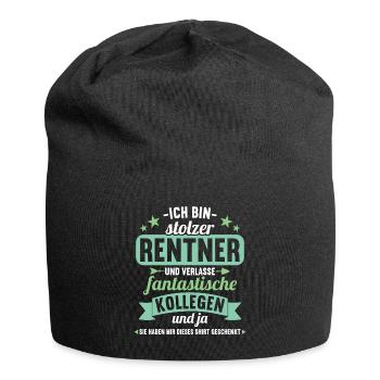 Rente 2023 Ruhestand Abschied Rentner 2023 - Jersey-Beanie - Schwarz - Vorne