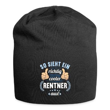 Rente 2023 Ruhestand Abschied Rentner 2023 - Jersey-Beanie - Schwarz - Vorne