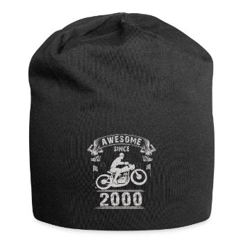 Awesome since 2000, Biker 23. Geburtstag - Jersey-Beanie - Schwarz - Vorne