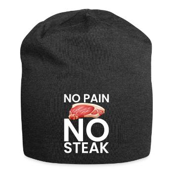Steak Lover Steak Geschenk - Jersey-Beanie - Anthrazit - Vorne