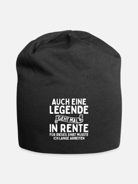 Auch Eine Legende Geht In Rente - Jersey-Beanie - Schwarz