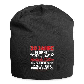 30 Jahre Im Dienst - Jersey-Beanie - Schwarz - Vorne