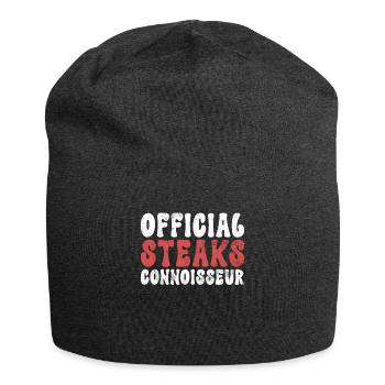 Steak Lover Steak Geschenk - Jersey-Beanie - Anthrazit - Vorne