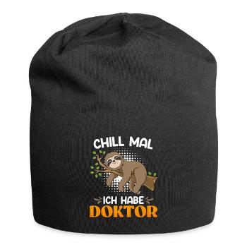 Doktor Entspanne dich ich habe einen Doktortitel - Jersey-Beanie - Schwarz - Vorne