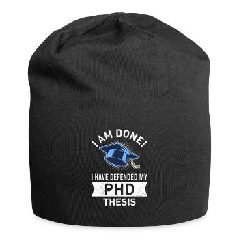 La thèse défend enfin le doctorat - Bonnet en jersey - noir - Devant