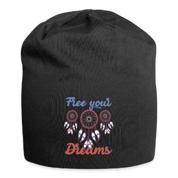 Träumen Traumfänger Traum Dream - Jersey-Beanie - Schwarz - Vorne