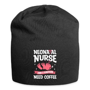 Neugeborene Krankenschwester kann nicht funktionieren brauchen Kaffee NICU - Jersey-Beanie - Schwarz - Vorne