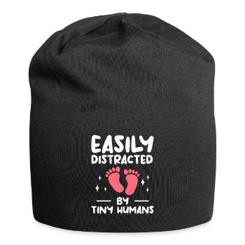 Facilement distrait par de minuscules humains USIN néonatale - Bonnet en jersey - noir - Devant